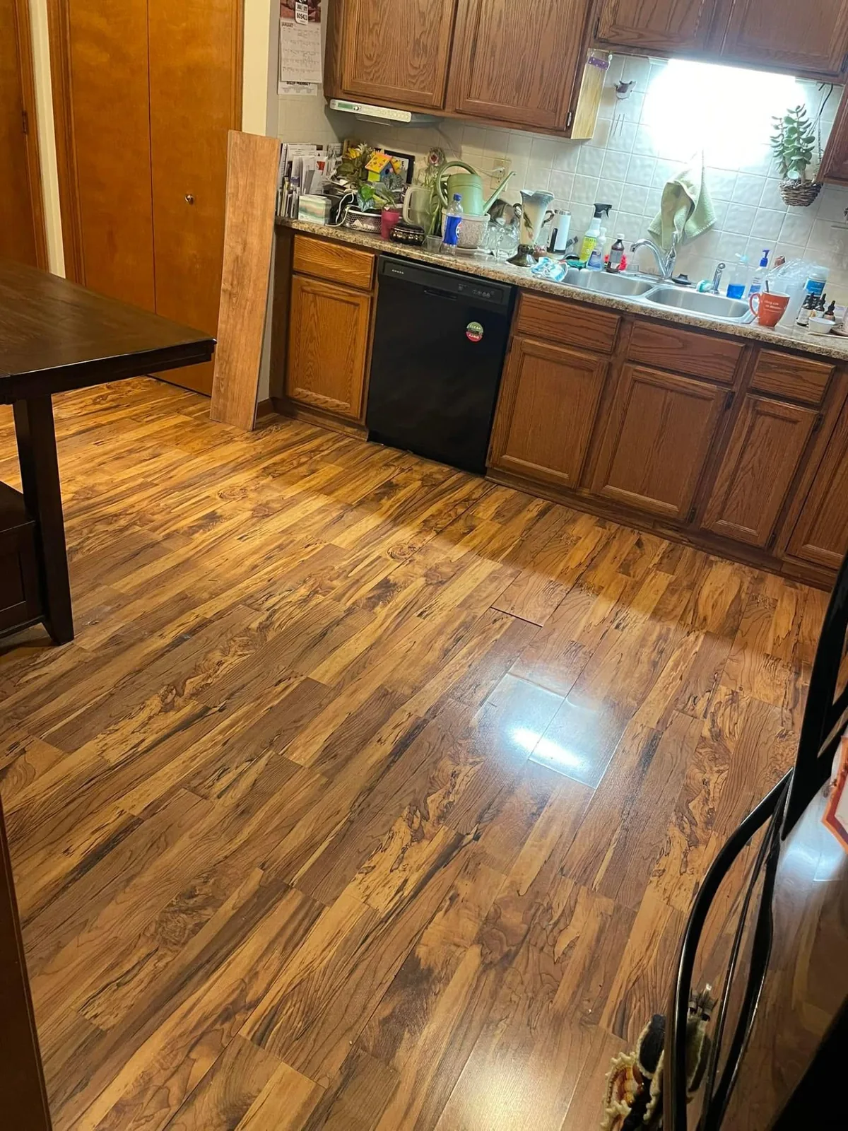 Kitchen flooring before replacement